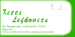 kitti lefkovits business card